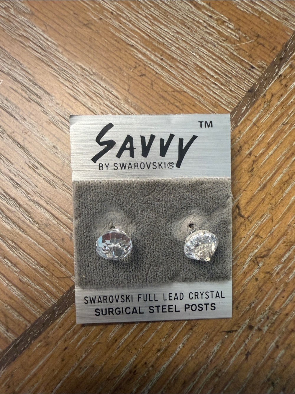 Savvy by Swarovski Clear Crystal Stud Earrings